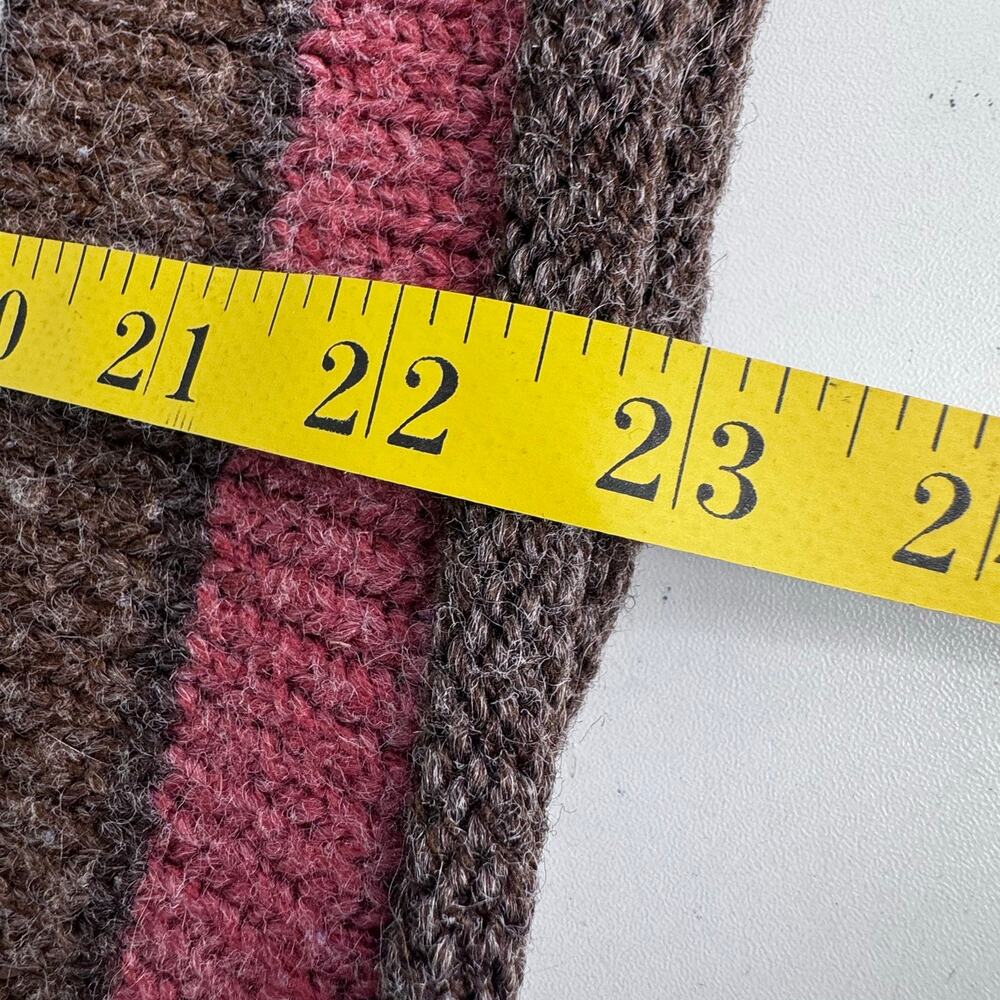 Vintage 90s Striped Roll Neck Sweater In knit Small Taiwan - Picture 7 of 7